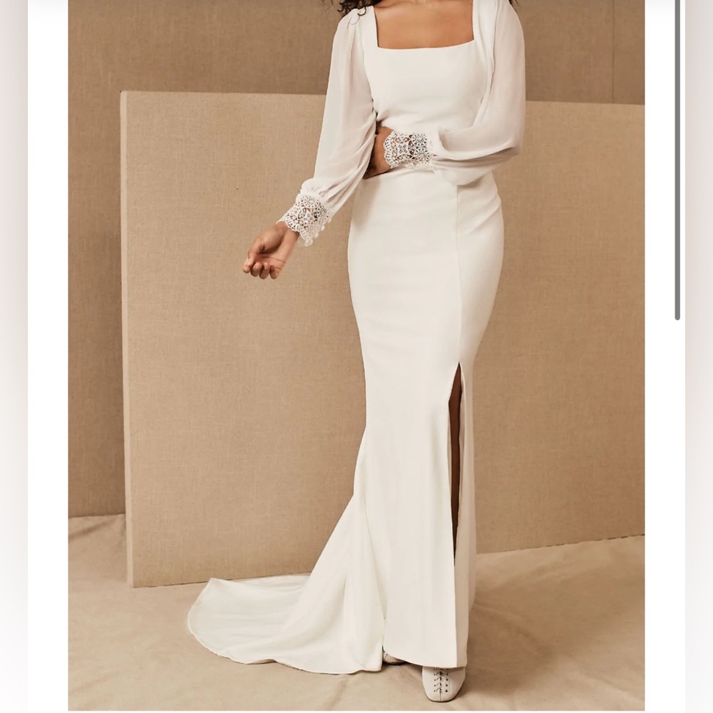 Square Neck BHLDN Wedding Dress